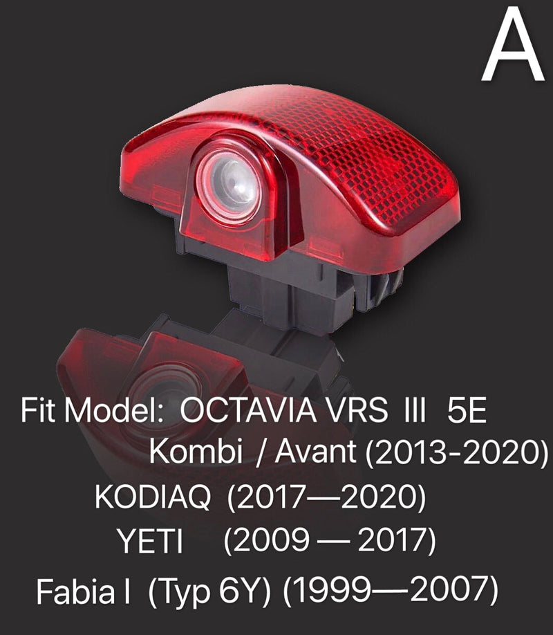 SKODA Laurin&amp;klement LOGO PROJECTOT LIGHTS Nr.19 (Menge 1 = 2 Logofolien /2 Türleuchten）