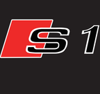 AUDI S1 LOGO PROJECTOT LIGHTS Nr.19  (quantity 1 = 2 Logo Films /2 door lights）