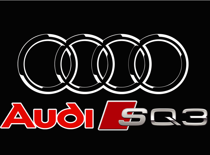 AUDI SQ3 LOGO PROJECTOT LIGHTS Nr.254 (Menge 1 = 2 Logofolien /2 Türleuchten） 