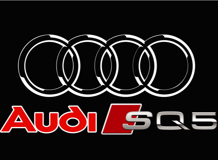 AUDI SQ5 LOGO PROJECTOT LIGHTS Nr.253 (Menge 1 = 2 Logofolien /2 Türleuchten） 