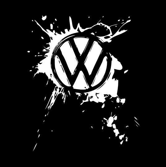 Volkswagen Türleuchten Original Logo Nr. 11 (Menge 1 = 2 Logofolien /2 Türlichter）