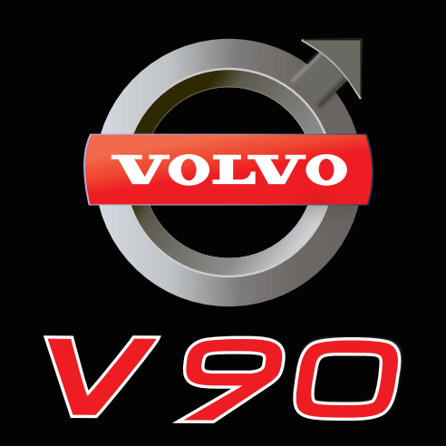 Volvo V 90 LOGO PROJECROTR LIGHTS Nr.48 (Menge 1 = 2 Logofolie / 2 Türleuchten) 