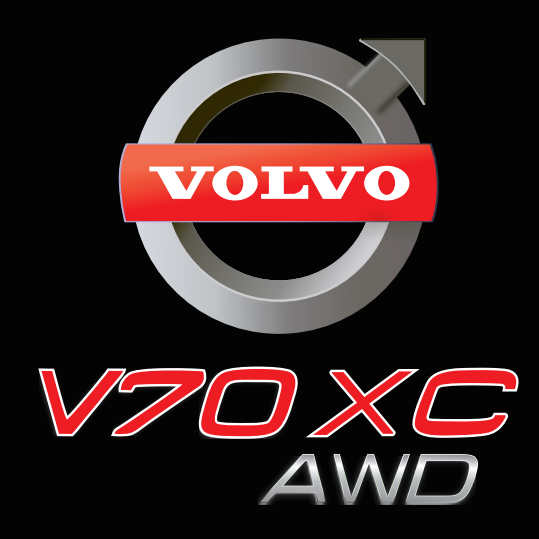 Volvo V 70 LOGO PROJECROTR LIGHTS Nr.05 (Menge 1 = 2 Logofolie / 2 Türleuchten) 