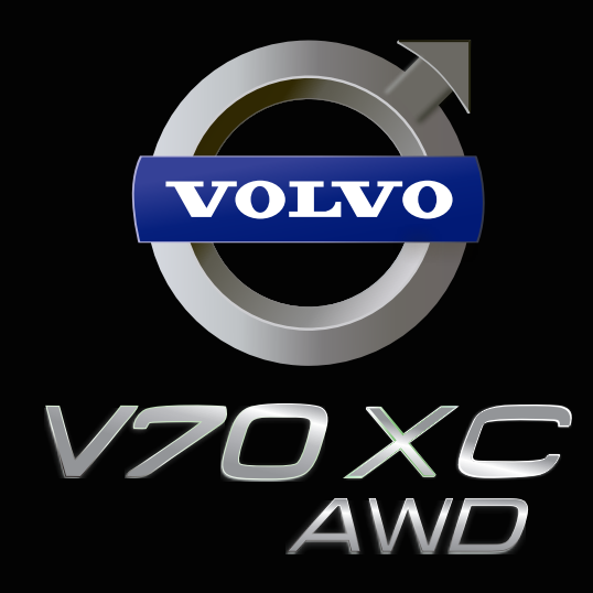 Volvo V 70 LOGO PROJECROTR LIGHTS Nr.04 (quantità 1 = 2 pellicole logo / 2 luci porta) 