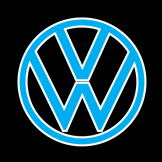 Volkswagen Luci porta Logo originale n. 157 (quantità 1 = 2 pellicole logo / 2 luci porta)