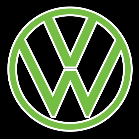 Volkswagen Luci porta Logo originale n. 159 (quantità 1 = 2 pellicole logo / 2 luci porta)