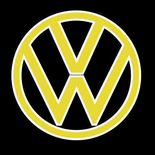 Volkswagen Luci porta Logo originale n. 160 (quantità 1 = 2 pellicole logo / 2 luci porta)