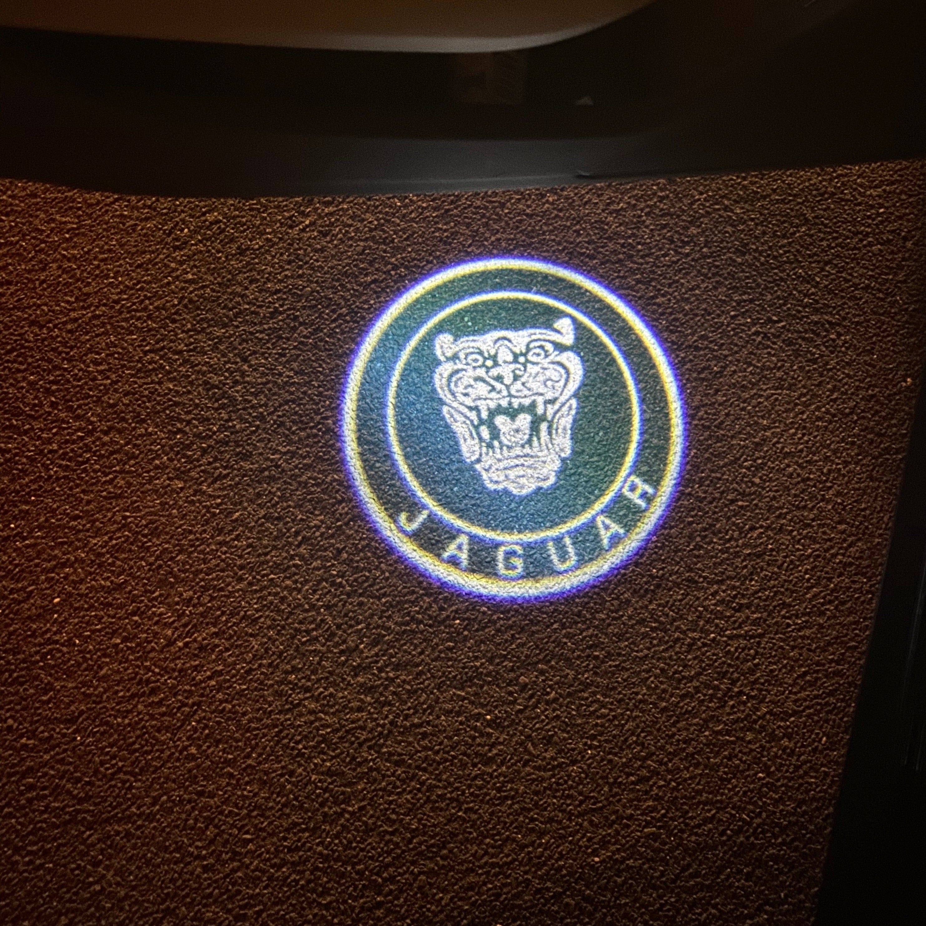 JAGUAR Green Color LOGO PROJECROTR LIGHTS Nr.16 (quantity 1 = 1 sets/2 door lights)
