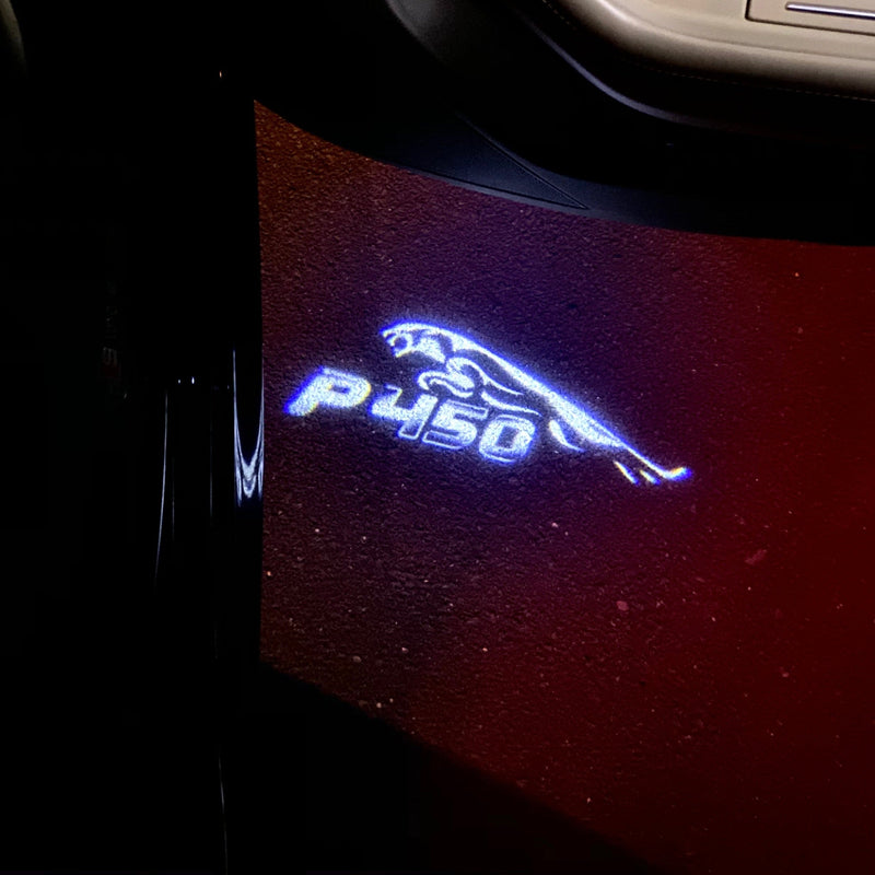 JAGUAR P 450 LOGO PROJECROTR LIGHTS Nr.86 (quantità 1 = 1 set/2 luci porta)