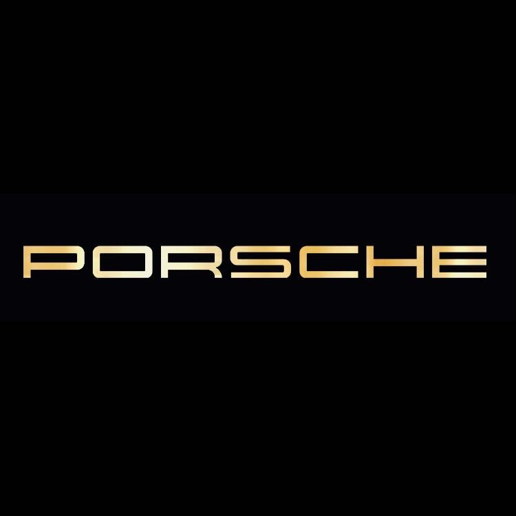 PORSCHE Original LOGO PROJECTOT LIGHTS Nr.30 (Menge 1 = 2 Logofolie / 2 Türleuchten)