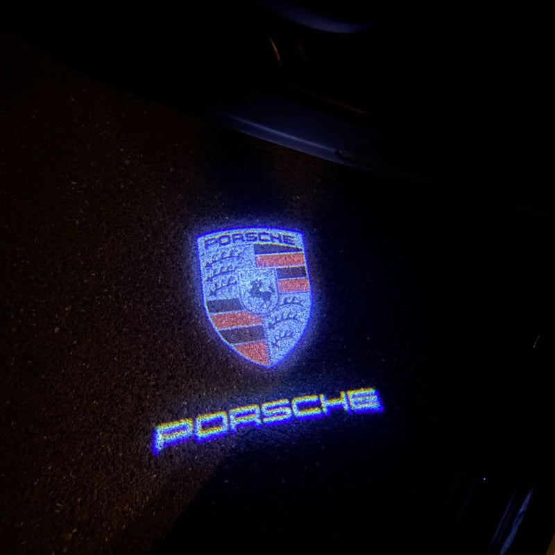 PORSCHE Original LOGO PROJECTOT LIGHTS Nr.8036 (quantity  1 =  2 Logo Film /  2 door lights)