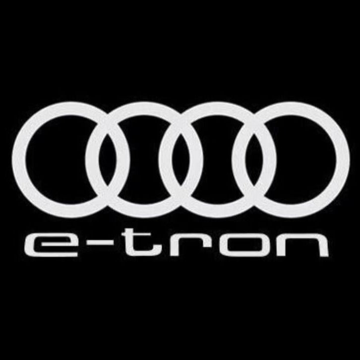 AUDI E-TRON LOGO PROJECTOT LIGHTS Nr.16  (quantity 1 = 2 Logo Films /2 door lights）