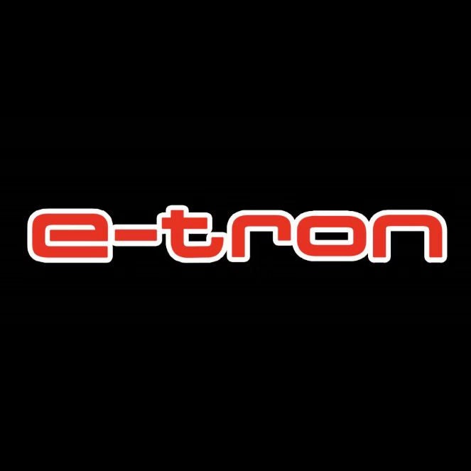 AUDI E-TRON LOGO PROJECTOT LIGHTS Nr.289 (Menge 1 = 2 Logofolien /2 Türleuchten） 