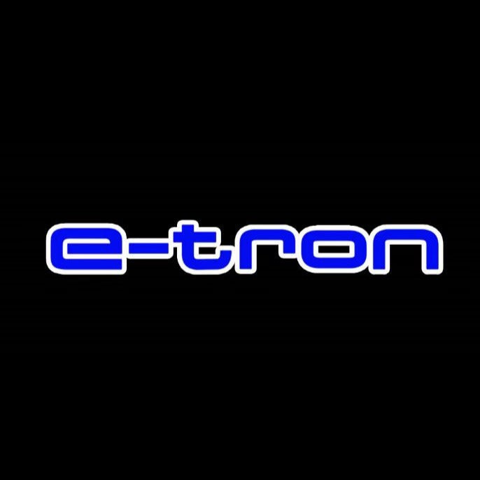 AUDI E-TRON LOGO PROJECTOT LIGHTS Nr.288 (Menge 1 = 2 Logofolien /2 Türleuchten） 