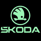 SKODA ORIGINAL LOGO PROJECTOT LIGHTS Nr.867(quantity  1 =  2 Logo Film /  2 door lights)