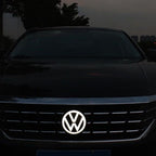 VW   Front Grill Logo LED with dznamic indicator- diameter 【137 mm】black color