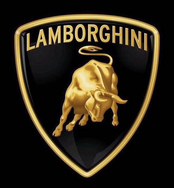 LAMBORGHINI ORIGINAL LOGO PROJECTOT LIGHTS Nr.24001 (Menge 1 = 2 Logofolien /2 Türleuchten） 