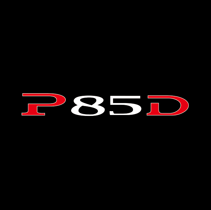 TESLA P85D LOGO PROJECROTR LIGHTS Nr.1529 (quantità 1 = 2 pellicole logo / 2 luci porta)