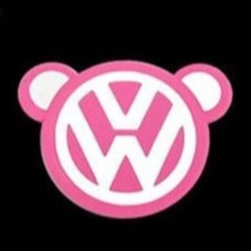 Volkswagen Luci porta Logo originale n. 12 (quantità 1 = 2 pellicole con logo/2 luci per porta） 