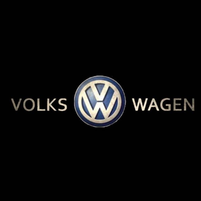 Volkswagen Luci porta Logo originale n. 05 (quantità 1 = 2 pellicole logo / 2 luci porta) 