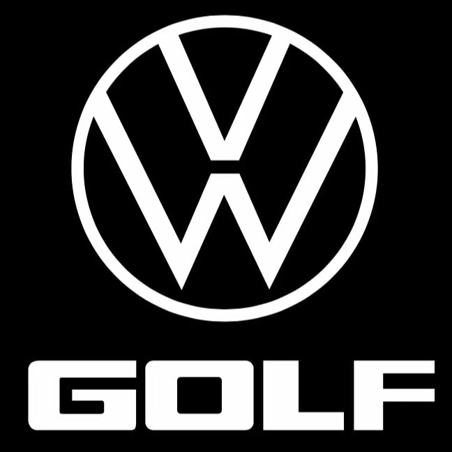 Volkswagen Luci porta GOLF Logo Nr. 0202(quantità 1 = 2 pellicole con logo/2 luci per porta) 