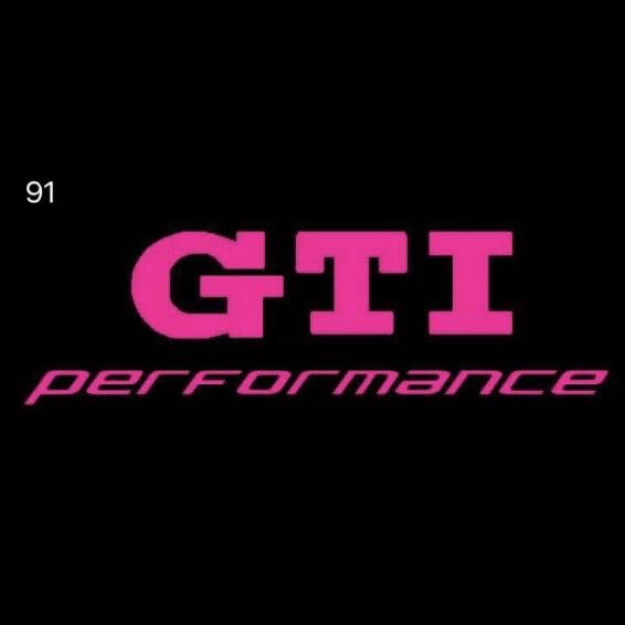 Volkswagen Türleuchten GTI PERFORMANCE Logo Nr. 18 (Anzahl 1 = 2 Logofolie / 2 Türleuchten) 