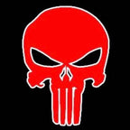 Punisher Logo Nr.205  (quantity 1 = 2 Logo Films /2 door lights）Marvel Heroes Logo