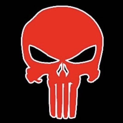 Logo Punisher Nr.205 (quantità 1 = 2 pellicole con logo/2 luci per porte)Logo degli eroi Marvel 