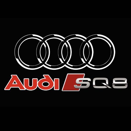 AUDI SQ8 LOGO PROJECTOT LIGHTS Nr.255 (Menge 1 = 2 Logofolien /2 Türleuchten） 