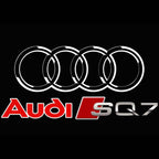 AUDI SQ7 LOGO PROJECTOT LIGHTS Nr.256  (quantity 1 = 2 Logo Films /2 door lights）