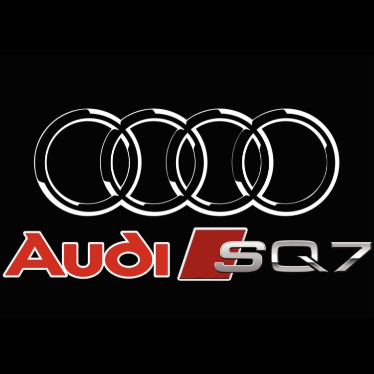 AUDI SQ7 LOGO PROJECTOT LIGHTS Nr.256 (Menge 1 = 2 Logofolien /2 Türleuchten） 