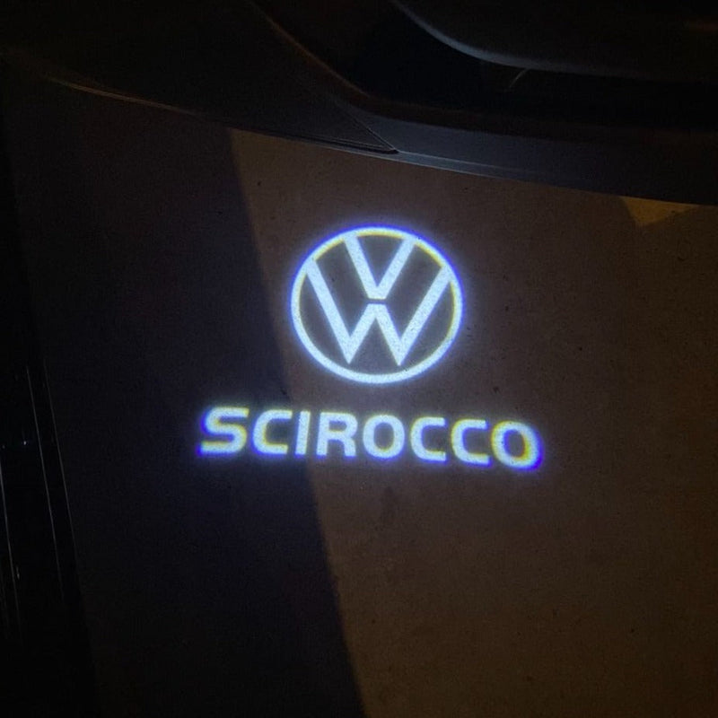 Volkswagen Türleuchten SCIROCCO Logo Nr. 0203 (Menge 1 = 2 Logofolien /2 Türlichter） 