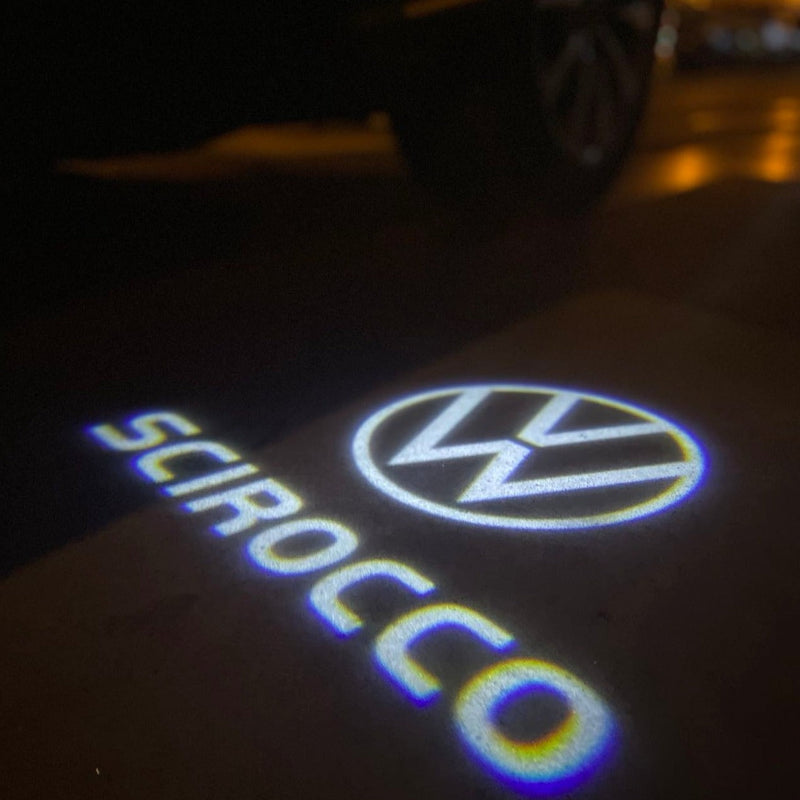 Volkswagen Türleuchten SCIROCCO Logo Nr. 0203 (Menge 1 = 2 Logofolien /2 Türlichter） 