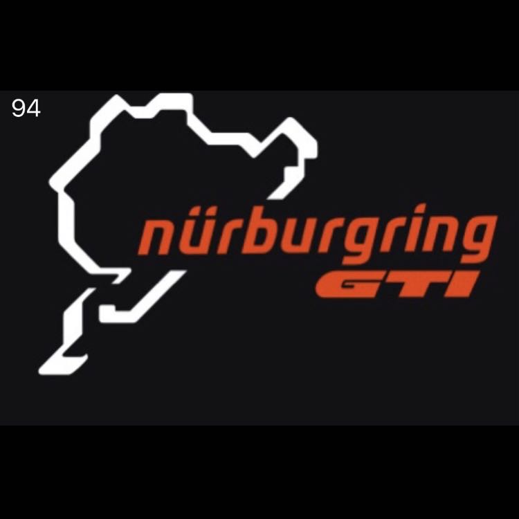 Volkswagen Türleuchten GTI NÜRBURGRING Logo Nr. 67 (Menge 1 = 2 Logofolien /2 Türlichter） 