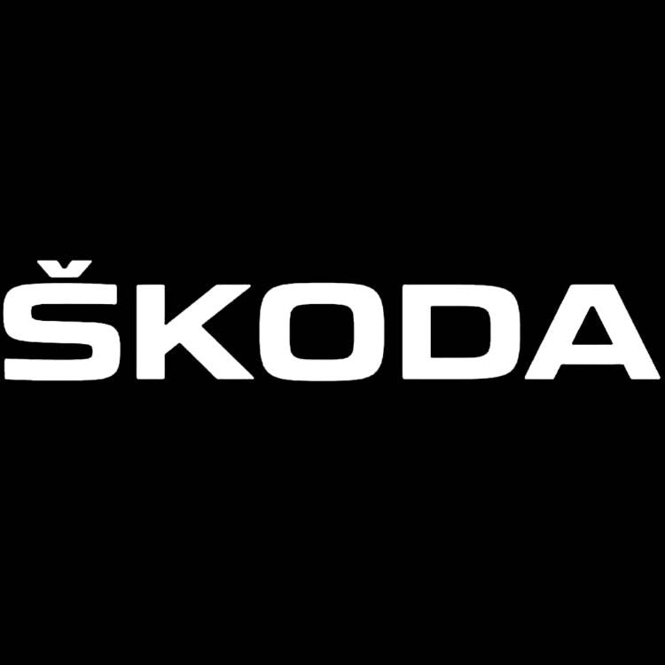 SKODA ORIGINAL LOGO PROJECTOT LIGHTS Nr.89 (Menge 1 = 2 Logofolie / 2 Türleuchten)