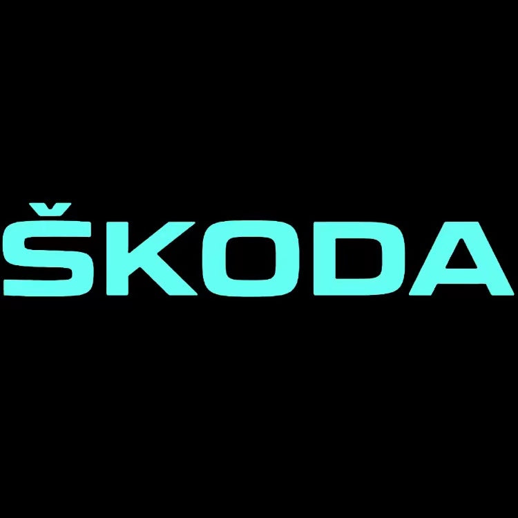 SKODA ORIGINAL LOGO PROJECTOT LIGHTS Nr.39 (Menge 1 = 2 Logofolie / 2 Türleuchten)