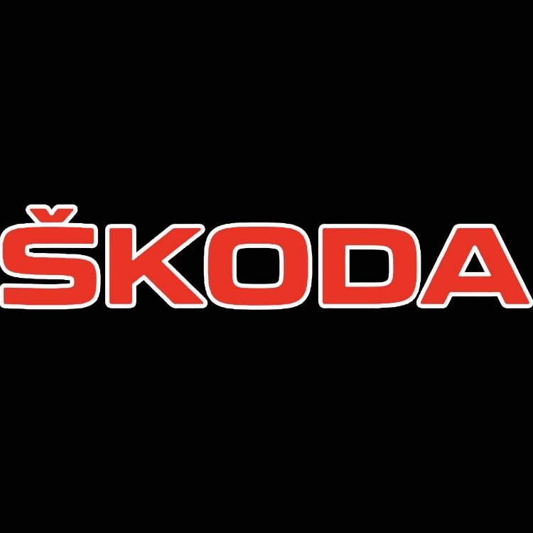 SKODA ORIGINAL LOGO PROJECTOT LIGHTS Nr.40 (Menge 1 = 2 Logofolie / 2 Türleuchten)