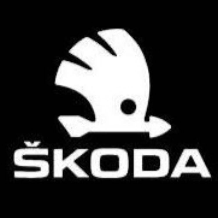 SKODA ORIGINAL LOGO PROJECTOT LIGHTS Nr.10 (Menge 1 = 2 Logofolie / 2 Türleuchten)