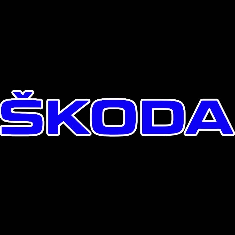 SKODA ORIGINAL LOGO PROJECTOT LIGHTS Nr.41 (Menge 1 = 2 Logofolie / 2 Türleuchten)