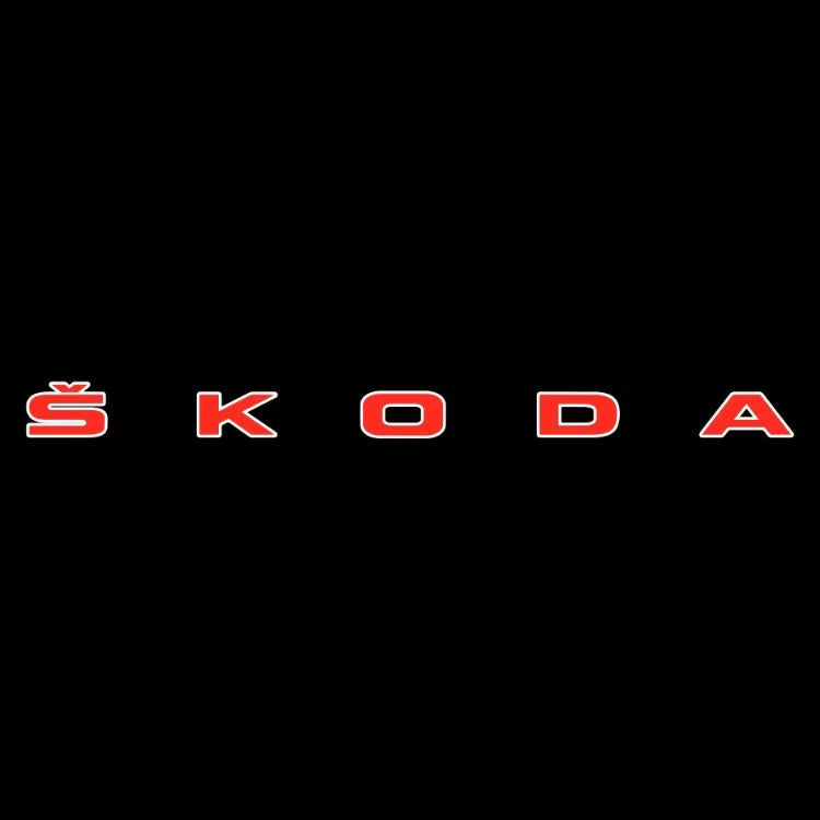 SKODA ORIGINAL LOGO PROJECTOT LIGHTS Nr.19  (quantity 1 = 2 Logo Films /2 door lights）