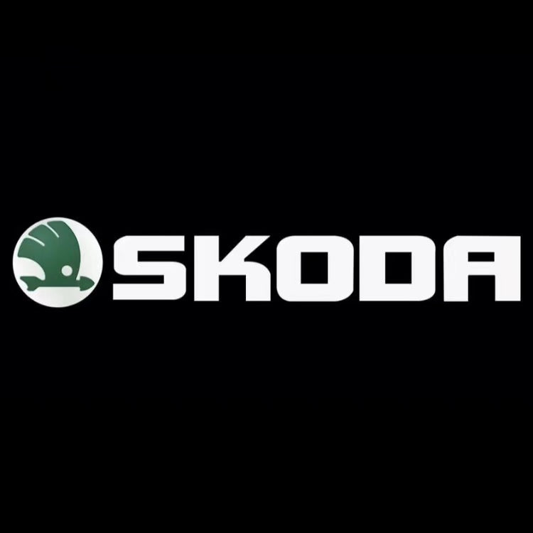 SKODA ORIGINAL LOGO PROJECTOT LIGHTS Nr.85 (Menge 1 = 2 Logofolie / 2 Türleuchten)