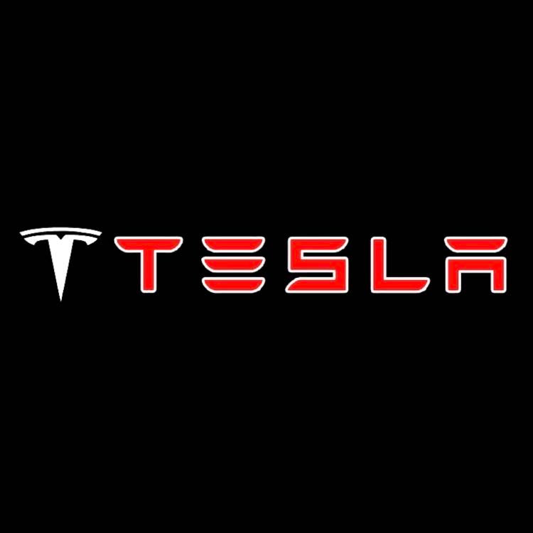 TESLA LOGO PROJECROTR LIGHTS Nr.1508 (quantità 1 = 2 pellicole logo / 2 luci per porta)