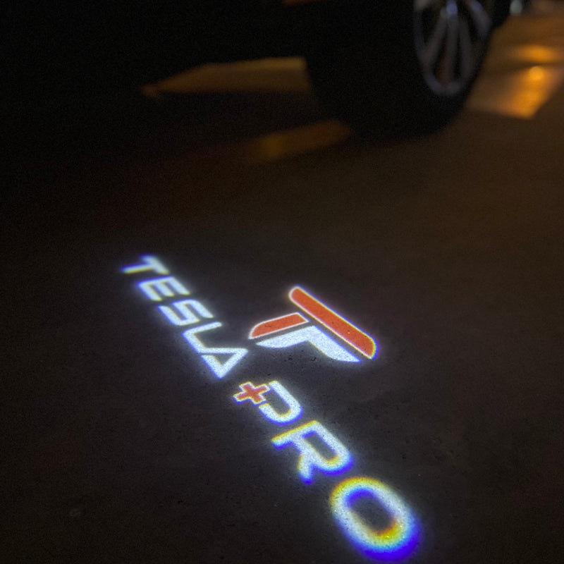 TESLA PRO LOGO PROJECROTR LIGHTS Nr.1530  (quantity  1 =  2 Logo Film /  2 door lights)