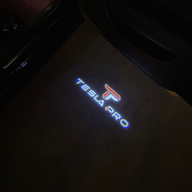 TESLA PRO LOGO PROJECROTR LIGHTS Nr.1530 (Menge 1 = 2 Logofolie / 2 Türleuchten)