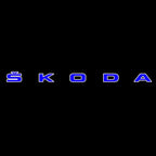 SKODA ORIGINAL LOGO PROJECTOT LIGHTS Nr.19  (quantity 1 = 2 Logo Films /2 door lights）