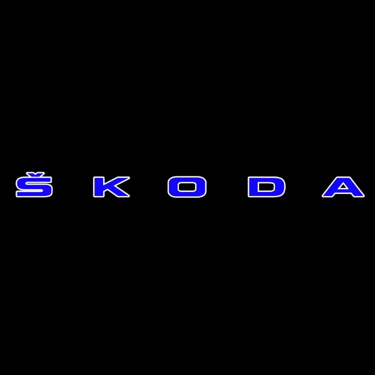 SKODA ORIGINAL LOGO PROJECTOT LIGHTS Nr.19  (quantity 1 = 2 Logo Films /2 door lights）