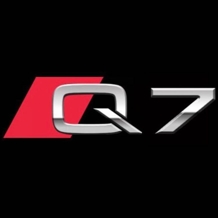 AUDI Q7 LOGO PROJECTOT LIGHTS Nr.79 (Menge 1 = 2 Logofolien /2 Türleuchten） 