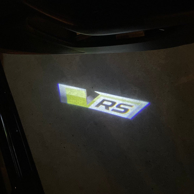 SKODA VRS LOGO PROJECTOT LIGHTS Nr.2F9 (quantity  1 =  2 Logo Film /  2 door lights)