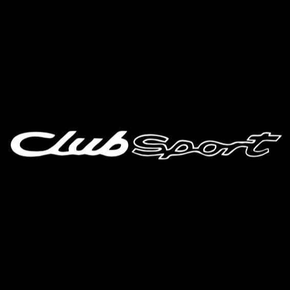 PORSCHE Club Sport LOGO PROJECTOT LIGHTS Nr.8006 (Menge 1 = 2 Logofolie / 2 Türleuchten)