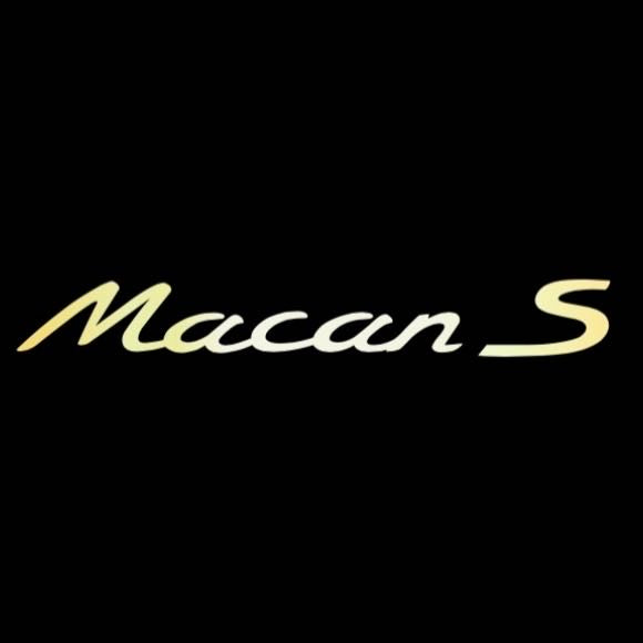 PORSCHE MACAN LOGO PROJECTOT LIGHTS Nr.8091 (Menge 1 = 2 Logofolie / 2 Türleuchten) 